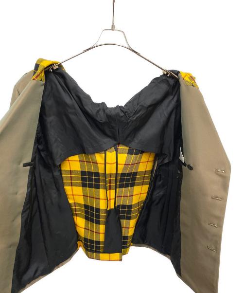 COMME des GARCONS HOMME PLUS（コムデギャルソンオムプリュス）COMME des GARCONS HOMME PLUS (コムデギャルソンオムプリュス) フードドッキングテーラードジャケット オリーブ×イエロー×ブラック サイズ:Ｓの古着・服飾アイテム