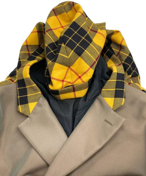 COMME des GARCONS HOMME PLUS（コムデギャルソンオムプリュス）COMME des GARCONS HOMME PLUS (コムデギャルソンオムプリュス) フードドッキングテーラードジャケット オリーブ×イエロー×ブラック サイズ:Ｓの古着・服飾アイテム