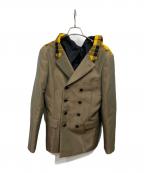 COMME des GARCONS HOMME PLUSコムデギャルソンオムプリュス）の古着「フードドッキングテーラードジャケット」｜オリーブ×イエロー