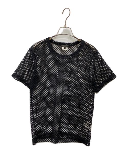 COMME des GARCONS HOMME PLUS（コムデギャルソンオムプリュス）COMME des GARCONS HOMME PLUS (コムデギャルソンオムプリュス) メッシュTシャツ ブラック サイズ:Ｓの古着・服飾アイテム
