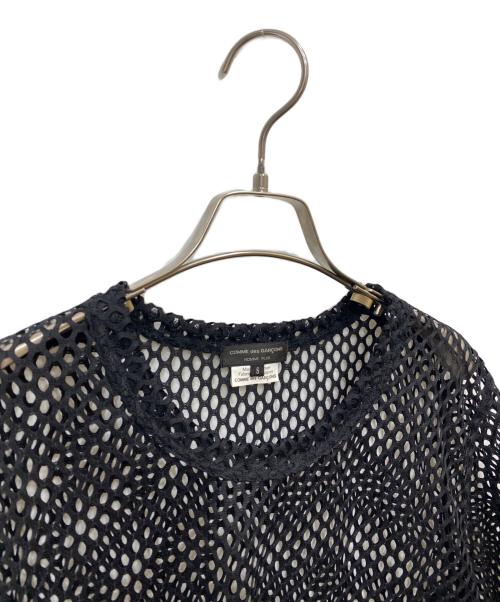 COMME des GARCONS HOMME PLUS（コムデギャルソンオムプリュス）COMME des GARCONS HOMME PLUS (コムデギャルソンオムプリュス) メッシュTシャツ ブラック サイズ:Ｓの古着・服飾アイテム