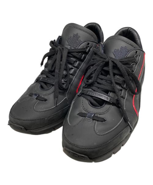 DSQUARED2（ディースクエアード）DSQUARED2 (ディースクエアード) ローカットスニーカー ブラック サイズ:42の古着・服飾アイテム