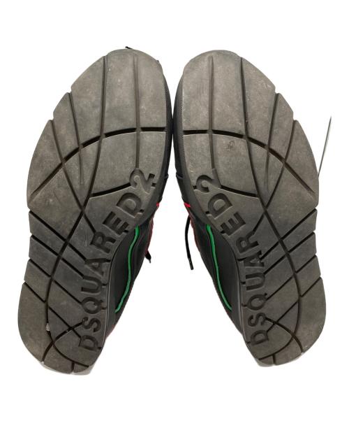 DSQUARED2（ディースクエアード）DSQUARED2 (ディースクエアード) ローカットスニーカー ブラック サイズ:42の古着・服飾アイテム