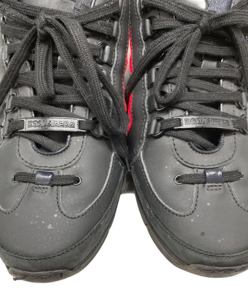 DSQUARED2（ディースクエアード）DSQUARED2 (ディースクエアード) ローカットスニーカー ブラック サイズ:42の古着・服飾アイテム