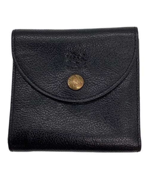IL BISONTE（イル ビゾンテ）IL BISONTE (イル ビゾンテ) スナップボタン2つ折りレザーウォレット ブラック サイズ:-の古着・服飾アイテム