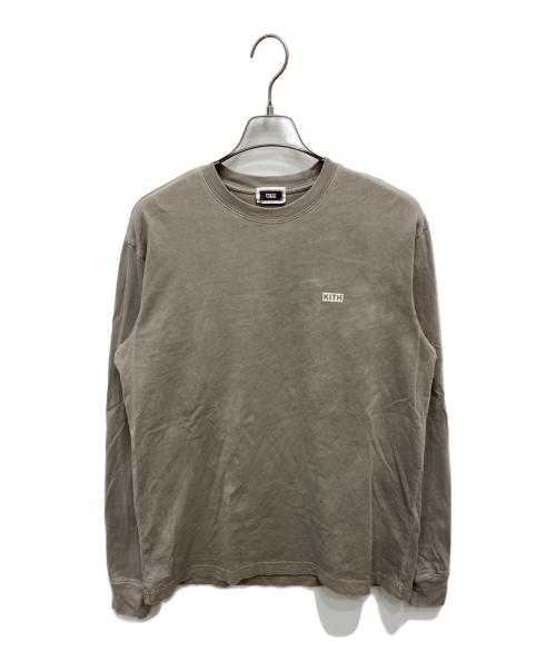 KITH（キス）KITH (キス) ロゴロングスリーブカットソー ベージュ サイズ:Sの古着・服飾アイテム