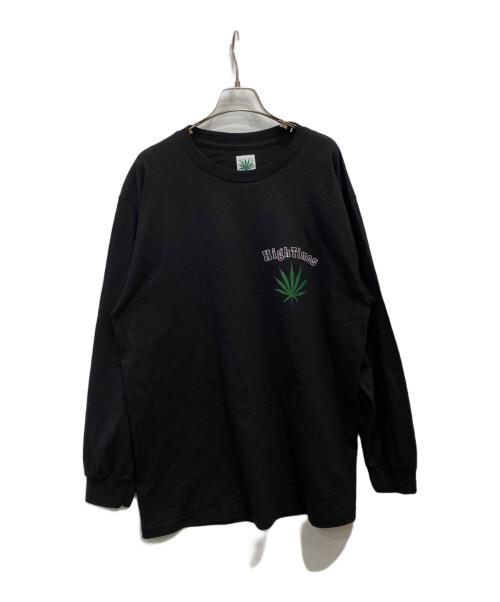 WACKO MARIA（ワコマリア）WACKO MARIA (ワコマリア) HIGH TIMES (ハイ タイムズ) CREW NECK LONG ブラック サイズ:Ｌの古着・服飾アイテム