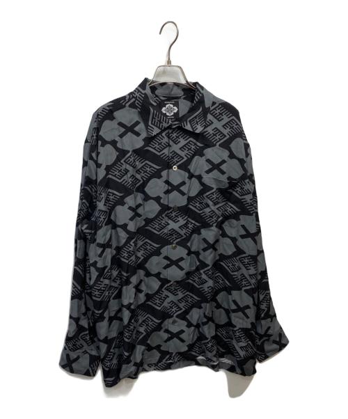 BUDSPOOL（バッズプール）BUDSPOOL (バッズプール) GAHKIN 花罰家紋シャツ グレー サイズ:XLの古着・服飾アイテム