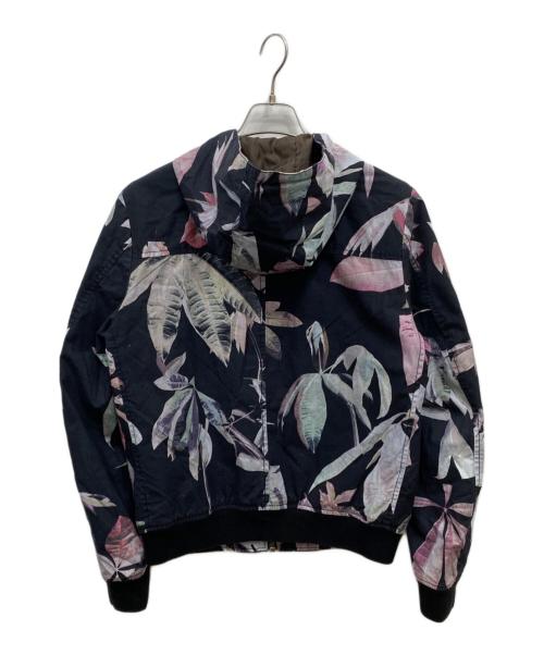 PAUL SMITH（ポールスミス）Paul Smith (ポールスミス) ボタニカルプリントジップパーカー ピンク×ブラック サイズ:Lの古着・服飾アイテム