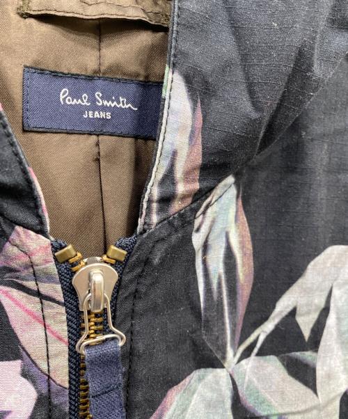 PAUL SMITH（ポールスミス）Paul Smith (ポールスミス) ボタニカルプリントジップパーカー ピンク×ブラック サイズ:Lの古着・服飾アイテム