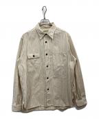 SUGAR CANEシュガーケーン）の古着「WHITE WABASH STRIPE WORK SHIRT」｜ベージュ
