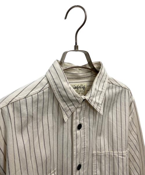 SUGAR CANE（シュガーケーン）SUGAR CANE (シュガーケーン) WHITE WABASH STRIPE WORK SHIRT ベージュ サイズ:Ｌの古着・服飾アイテム