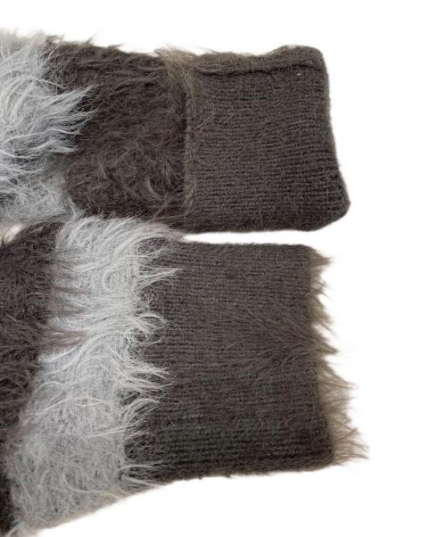 NUMBER (N)INE（ナンバーナイン）NUMBER (N)INE (ナンバーナイン) フェザーファーヤーンカーディガン ブルー×グレー サイズ:2の古着・服飾アイテム