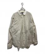 POLO RALPH LAURENポロ・ラルフローレン）の古着「丸襟ストライプシャツ」｜ベージュ