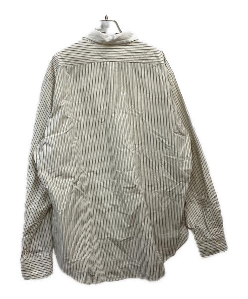 POLO RALPH LAUREN（ポロ・ラルフローレン）POLO RALPH LAUREN (ポロ・ラルフローレン) 丸襟ストライプシャツ ベージュ サイズ:XLの古着・服飾アイテム