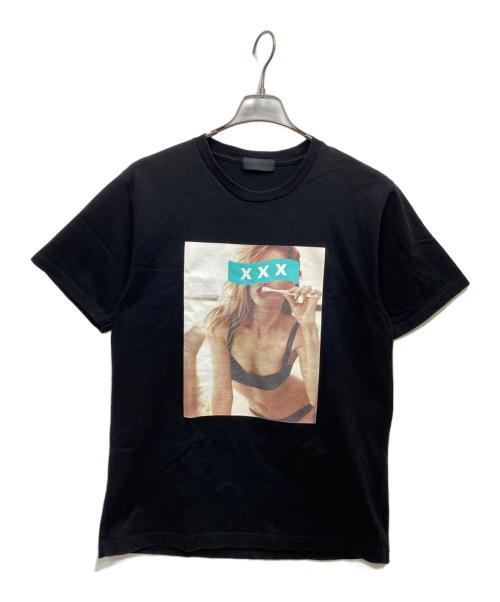 GOD SELECTION XXX（ゴッドセレクショントリプルエックス）GOD SELECTION XXX (ゴッドセレクショントリプルエックス) プリントTシャツ ブラック サイズ:Ｌの古着・服飾アイテム