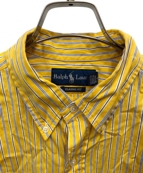 RALPH LAUREN（ラルフローレン）RALPH LAUREN (ラルフローレン) ストライプ長袖シャツ イエロー サイズ:Lの古着・服飾アイテム