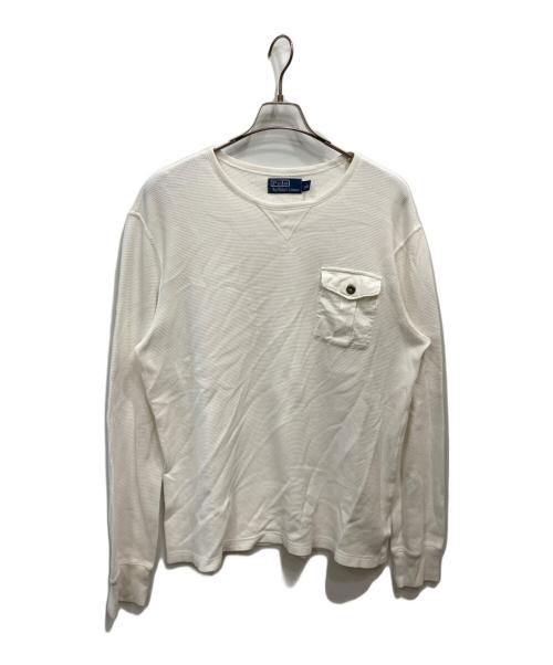 POLO RALPH LAUREN（ポロ・ラルフローレン）POLO RALPH LAUREN (ポロ・ラルフローレン) サーマルポケット付ロングスリーブカットソー ホワイト サイズ:Ｌの古着・服飾アイテム
