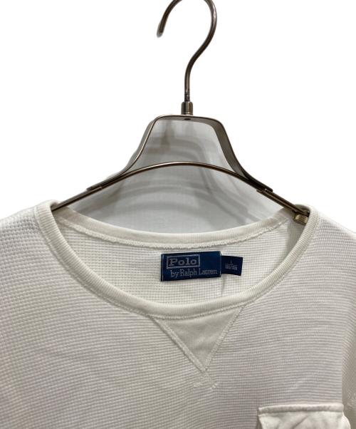 POLO RALPH LAUREN（ポロ・ラルフローレン）POLO RALPH LAUREN (ポロ・ラルフローレン) サーマルポケット付ロングスリーブカットソー ホワイト サイズ:Ｌの古着・服飾アイテム
