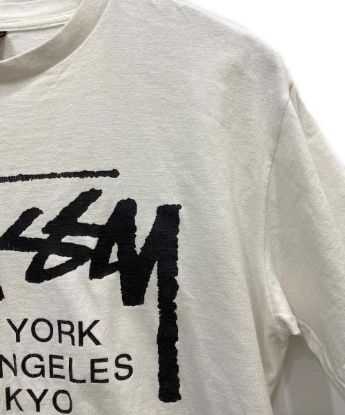 stussy（ステューシー）stussy (ステューシー) 00's プリントTシャツ ホワイト サイズ:Ｌの古着・服飾アイテム