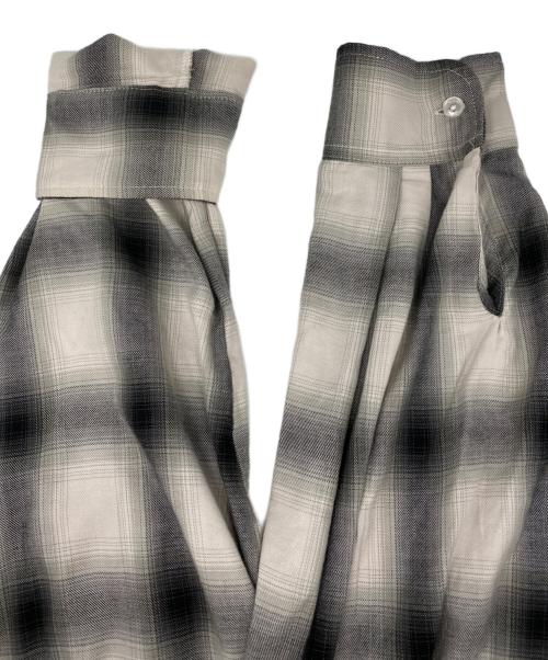 victim co（ヴィクティム）victim co (ヴィクティム) OPEN COLLAR CHECK SHIRTS ブラック×ホワイト サイズ:-の古着・服飾アイテム