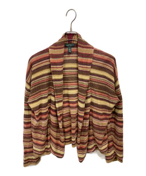 RALPH LAUREN（ラルフローレン）RALPH LAUREN (ラルフローレン) ショールカラーニットカーディガン ブラウン サイズ:Lの古着・服飾アイテム