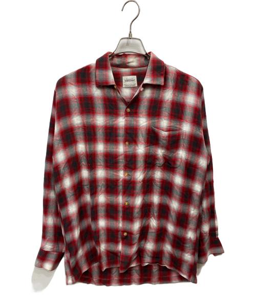 TOWN CRAFT（タウンクラフト）TOWN CRAFT (タウンクラフト) 50-60’s オンブレチェックシャツ レッド×ブラック サイズ:Sの古着・服飾アイテム