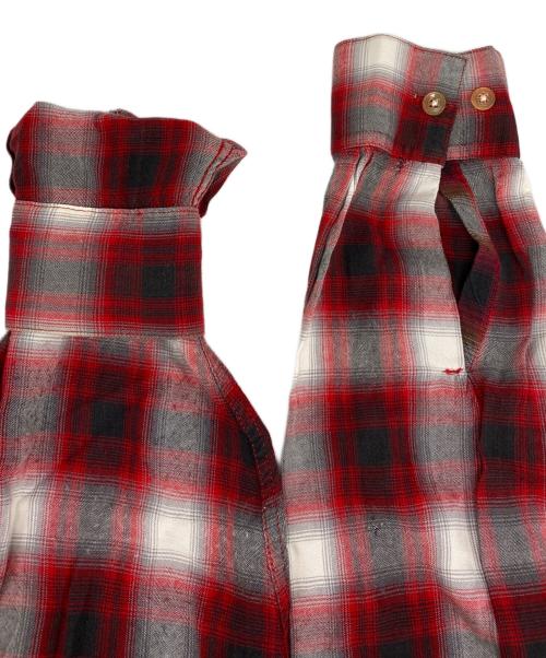 TOWN CRAFT（タウンクラフト）TOWN CRAFT (タウンクラフト) 50-60’s オンブレチェックシャツ レッド×ブラック サイズ:Sの古着・服飾アイテム