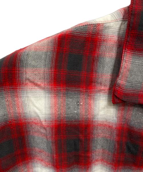TOWN CRAFT（タウンクラフト）TOWN CRAFT (タウンクラフト) 50-60’s オンブレチェックシャツ レッド×ブラック サイズ:Sの古着・服飾アイテム