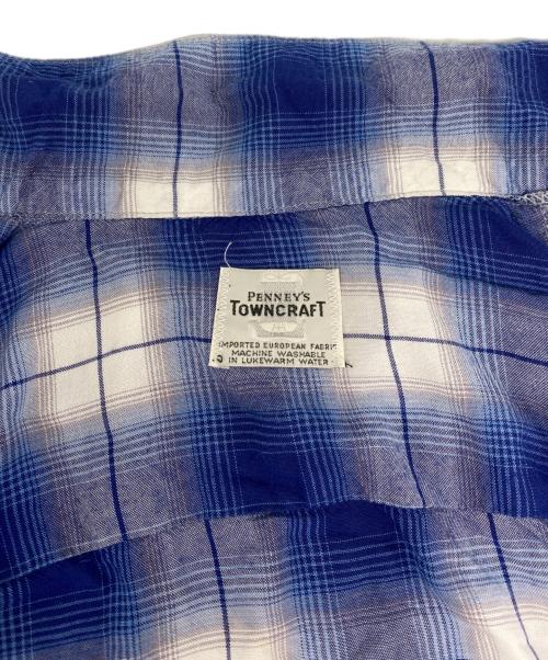 TOWN CRAFT（タウンクラフト）TOWN CRAFT (タウンクラフト) 50-60’s オンブレチェックシャツ ブルー×ホワイト サイズ:Sの古着・服飾アイテム