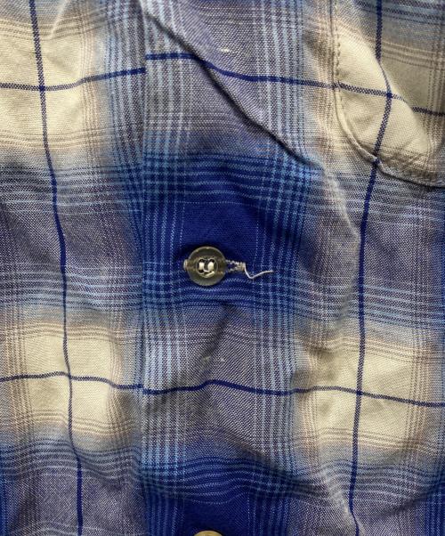 TOWN CRAFT（タウンクラフト）TOWN CRAFT (タウンクラフト) 50-60’s オンブレチェックシャツ ブルー×ホワイト サイズ:Sの古着・服飾アイテム