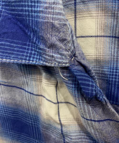 TOWN CRAFT（タウンクラフト）TOWN CRAFT (タウンクラフト) 50-60’s オンブレチェックシャツ ブルー×ホワイト サイズ:Sの古着・服飾アイテム