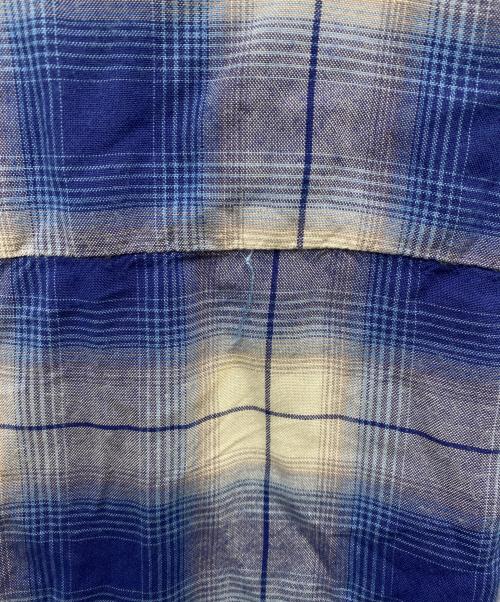 TOWN CRAFT（タウンクラフト）TOWN CRAFT (タウンクラフト) 50-60’s オンブレチェックシャツ ブルー×ホワイト サイズ:Sの古着・服飾アイテム