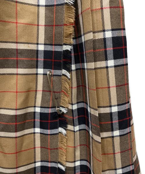 O'NEILL（オニール）O'NEILL (オニール) チェック柄ラップスカート ブラウン サイズ:38の古着・服飾アイテム