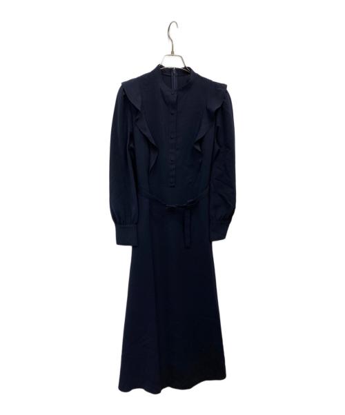 allureville（アルアバイル）allureville (アルアバイル) ブラウスワンピース ネイビー サイズ:2 未使用品の古着・服飾アイテム