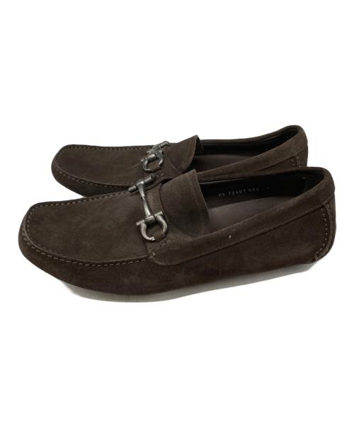Salvatore Ferragamo（サルヴァトーレ フェラガモ）Salvatore Ferragamo (サルヴァトーレ フェラガモ) スウェードビットローファー ブラウン サイズ:9の古着・服飾アイテム