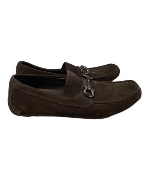 Salvatore Ferragamo（サルヴァトーレ フェラガモ）Salvatore Ferragamo (サルヴァトーレ フェラガモ) スウェードビットローファー ブラウン サイズ:9の古着・服飾アイテム