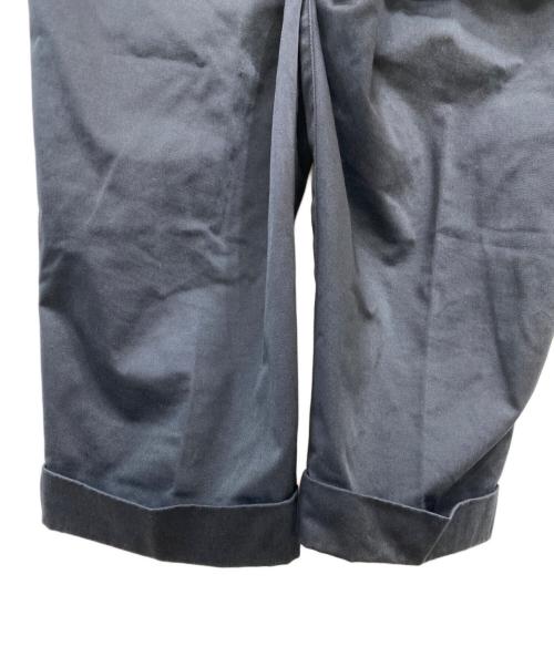 CAHLUMN（カウラム）CAHLUMN (カウラム) TC Twill 1 Tuck Pants ネイビー サイズ:XLの古着・服飾アイテム