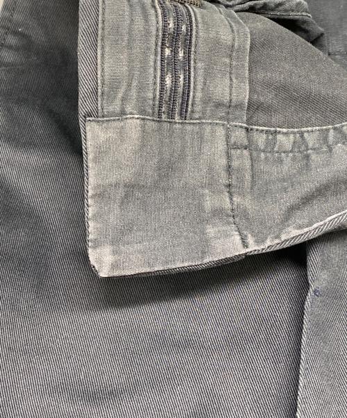 CAHLUMN（カウラム）CAHLUMN (カウラム) TC Twill 1 Tuck Pants ネイビー サイズ:XLの古着・服飾アイテム