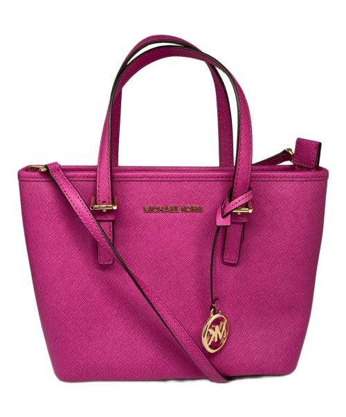 MICHAEL KORS（マイケル・コース）MICHAEL KORS (マイケル・コース) 2WAYバッグ ピンクの古着・服飾アイテム