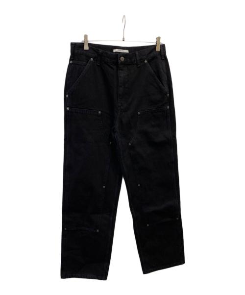 FREEMAX（フリーマックス）FREEMAX (フリーマックス) HYOMA (ヒョーマ) ダブルニーデニム ジーンズ ルーズシルエット ブラック サイズ:Ｌの古着・服飾アイテム