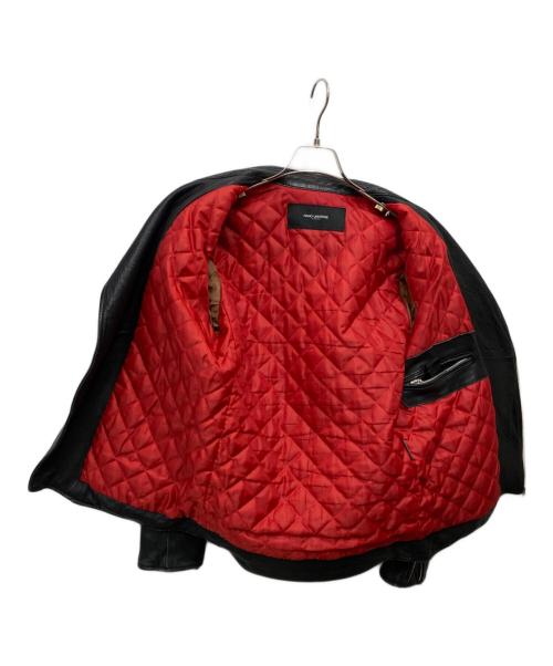 nano・universe（ナノ・ユニバース）nano・universe (ナノ・ユニバース) シープスキンレザー ダブルライダースジャケット ブラック サイズ:Sの古着・服飾アイテム