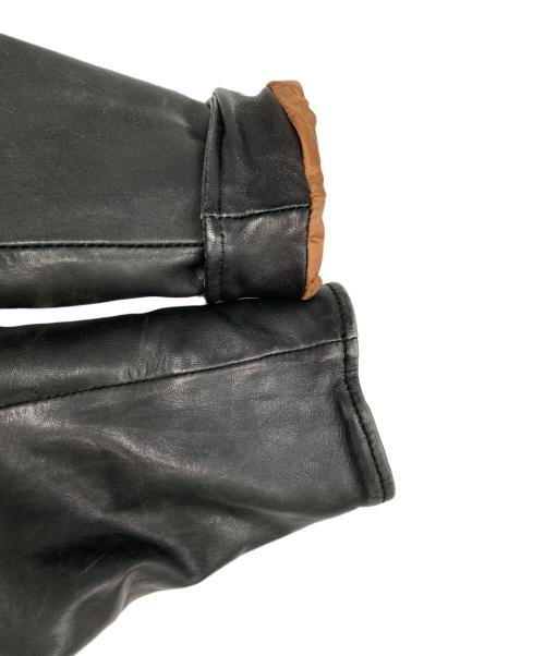 nano・universe（ナノ・ユニバース）nano・universe (ナノ・ユニバース) シープスキンレザー ダブルライダースジャケット ブラック サイズ:Sの古着・服飾アイテム