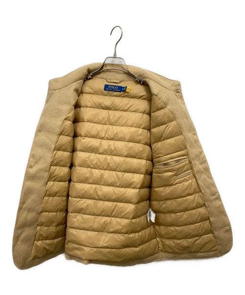 POLO RALPH LAUREN（ポロ・ラルフローレン）POLO RALPH LAUREN (ポロ・ラルフローレン) ヘリンボーンツイルリネン混中綿ベスト ベージュ サイズ:Mの古着・服飾アイテム