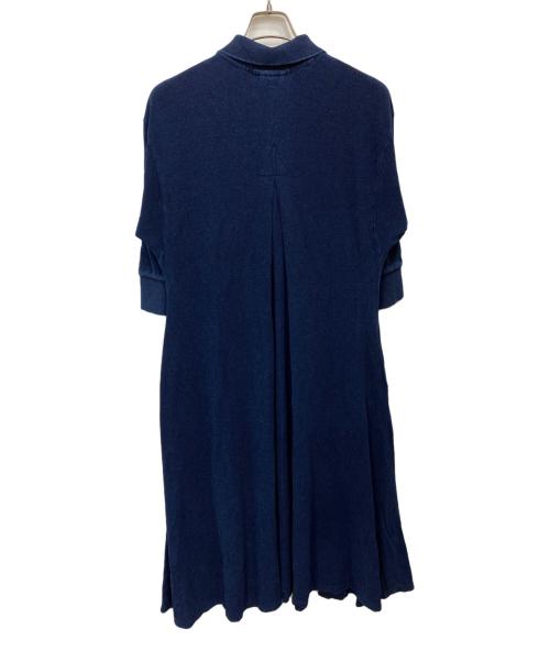LACOSTE（ラコステ）LACOSTE (ラコステ) ドルマンスリーブ鹿の子地ドレス ネイビー サイズ:40の古着・服飾アイテム