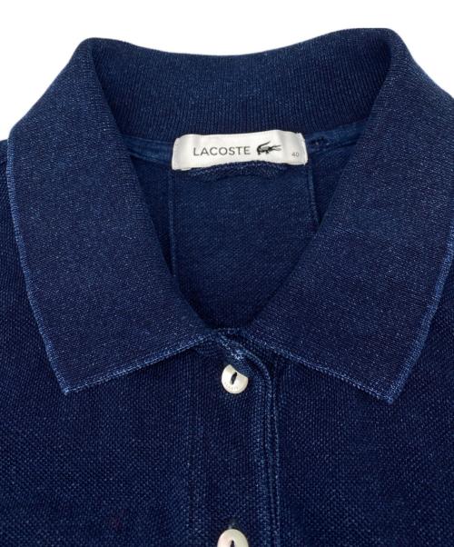 LACOSTE（ラコステ）LACOSTE (ラコステ) ドルマンスリーブ鹿の子地ドレス ネイビー サイズ:40の古着・服飾アイテム