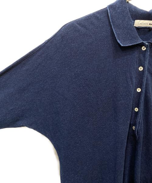 LACOSTE（ラコステ）LACOSTE (ラコステ) ドルマンスリーブ鹿の子地ドレス ネイビー サイズ:40の古着・服飾アイテム