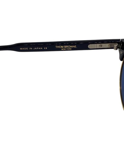 Thom Browne（トムブラウン）Thom Browne (トムブラウン) ダブル ブリッジ ブロー サングラス ネイビー サイズ:49□21-145の古着・服飾アイテム