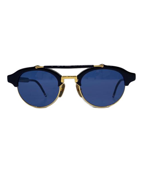 Thom Browne（トムブラウン）Thom Browne (トムブラウン) ダブル ブリッジ ブロー サングラス ネイビー サイズ:49□21-145の古着・服飾アイテム