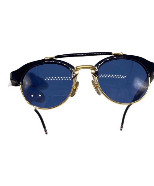 Thom Browne（トムブラウン）Thom Browne (トムブラウン) ダブル ブリッジ ブロー サングラス ネイビー サイズ:49□21-145の古着・服飾アイテム